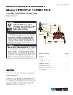 Предварительный просмотр 1 страницы Watts LFM1127-2 Series Installation, Operation And Maintenance Manual