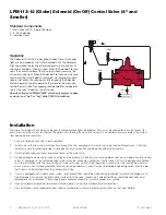 Preview for 2 page of Watts LFM113-12 Installation, Operation And Maintenance Manual