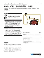 Preview for 1 page of Watts LFM113-25 Installation, Operation And Maintenance Manual