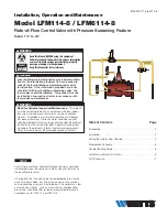 Предварительный просмотр 1 страницы Watts LFM114-8 Installation, Operation And Maintenance Manual