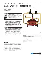 Preview for 1 page of Watts LFM115-11 Installation Operation & Maintenance