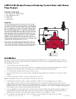 Preview for 2 page of Watts LFM115-58 Installation, Operation And Maintenance Manual