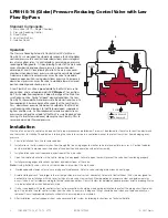 Предварительный просмотр 2 страницы Watts LFM115-74 Installation Operation & Maintenance