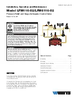 Preview for 1 page of Watts LFM116-52 Installation, Operation And Maintenance Manual