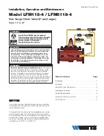 Preview for 1 page of Watts LFM118-4 Installation Operation & Maintenance