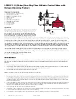 Preview for 2 page of Watts LFM127-11 Installation, Operation And Maintenance Manual