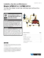 Предварительный просмотр 1 страницы Watts LFM127-3 Installation, Operation And Maintenance Manual