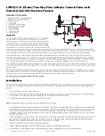 Предварительный просмотр 2 страницы Watts LFM127-31 Installation, Operation And Maintenance Manual