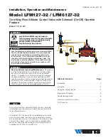 Preview for 1 page of Watts LFM127-32 Installation, Operation And Maintenance Manual