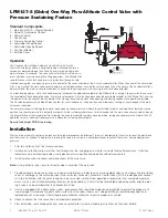 Preview for 2 page of Watts LFM127-8 Installation, Operation And Maintenance Manual