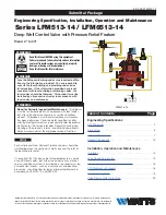 Preview for 1 page of Watts LFM513-14 Series Operation And Maintenance Manual