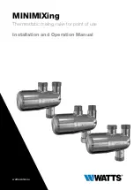 Watts MINIMIXing Installation And Operation Manual preview