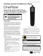 Предварительный просмотр 1 страницы Watts OneFlow OF1260-30TM Installation, Operation And Maintenance Manual