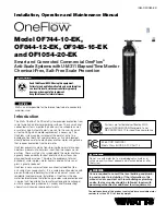 Preview for 1 page of Watts OneFlow OF744-10-EK Installation, Operation And Maintenance Manual