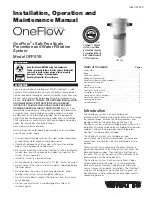 Preview for 1 page of Watts OneFlow OFPSYS Installation, Operation And Maintenance Manual