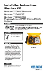 Предварительный просмотр 1 страницы Watts ORION RF-3000LE Installation Instructions Manual