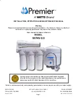 Watts Premier WP4V-50 Installation, Operation And Maintenance Manual preview