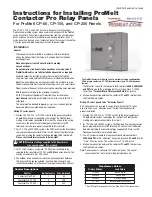 Preview for 1 page of Watts ProMelt  Contactor Pro CP-50 Instructions For Installing