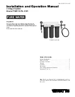 Watts Pure Water PWSYS-FIL-ICE1 Installation And Operation Manual preview