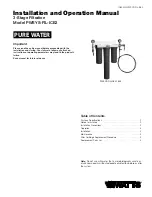 Preview for 1 page of Watts Pure Water PWSYS-FIL-ICE2 Installation And Operation Manual