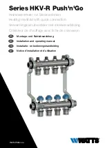 Preview for 1 page of Watts Push'n'Go HKV-R Series Installation And Operating Manual