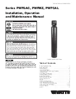 Preview for 1 page of Watts PWFCAL15 Installation, Operation And Maintanance Manual