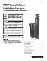 Preview for 1 page of Watts PWSR Series Installation, Operation And Maintenance Manual