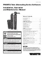 Preview for 1 page of Watts PWSRTA Series Installation, Operation And Maintenance Manual