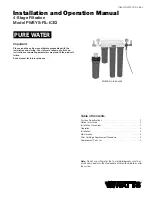 Preview for 1 page of Watts PWSYS-FIL-ICE3 Installation And Operation Manual