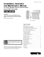 Preview for 1 page of Watts PWSYS-RO-MAN5 Installation, Operation And Maintenance Manual