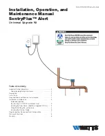 Preview for 1 page of Watts SentryPlus 113RFP Installation, Operation And Maintenance Manual