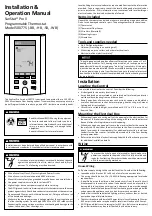 Preview for 1 page of Watts SunStat Pro II 500775 Nstallation & Operation Manual