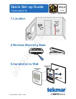 Предварительный просмотр 1 страницы Watts tekmar 518 Quick Setup Manual