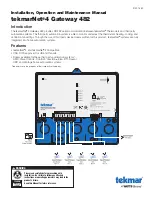 Watts TekmarNet 4 Installation, Operation And Maintenance Manual preview