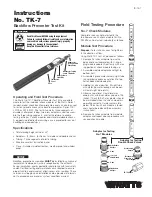 Preview for 1 page of Watts TK-7 Manual