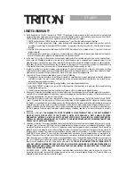 Preview for 2 page of Watts TRITON TRCU1 User Manual And Instruction Manual