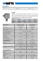 Предварительный просмотр 2 страницы Watts UR20S Series Technical Data Sheet