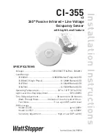 wattstopper CI-355 Installation Instructions Manual preview