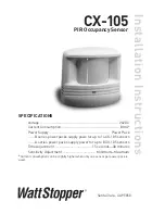 wattstopper CX-105 Installation Instructions Manual preview