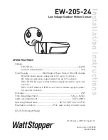 wattstopper EW-205-24 Installation Instructions Manual preview