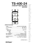 wattstopper intelliswitch TS-400-24 Installation Instructions Manual предпросмотр