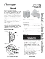 Preview for 2 page of wattstopper Legrand FM-105 Installation Instructions