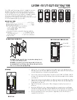 wattstopper LVSW-101 Installation Instructions preview