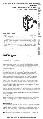 Preview for 7 page of wattstopper RH-250-W Installation Instructions Manual