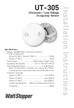 wattstopper UT-305 Installation Instructions Manual preview