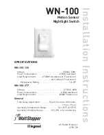 wattstopper WN-100 Installation Instructions Manual preview