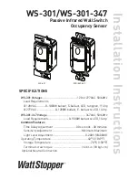 Preview for 1 page of wattstopper WS-301 Installation Instructions Manual