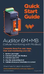 wattwatchers Auditor 6M+MB Quick Start Manual предпросмотр