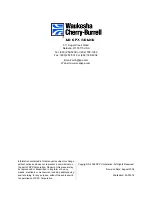 Preview for 2 page of Waukesha Cherry-Burell W75RS PMO Operation And Maintenance Manual