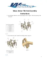 Wave Armor Tiki Hut Assembly Instructions Manual предпросмотр